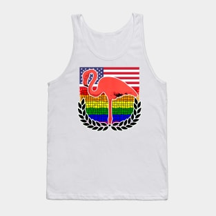 American LGBT Flamingo Tank Top